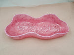 Large Pink Resin Wave Bowl
