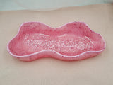 Large Pink Resin Wave Bowl