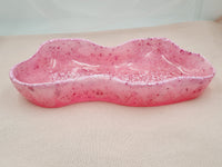 Large Pink Resin Wave Bowl