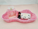 Large Pink Resin Wave Bowl