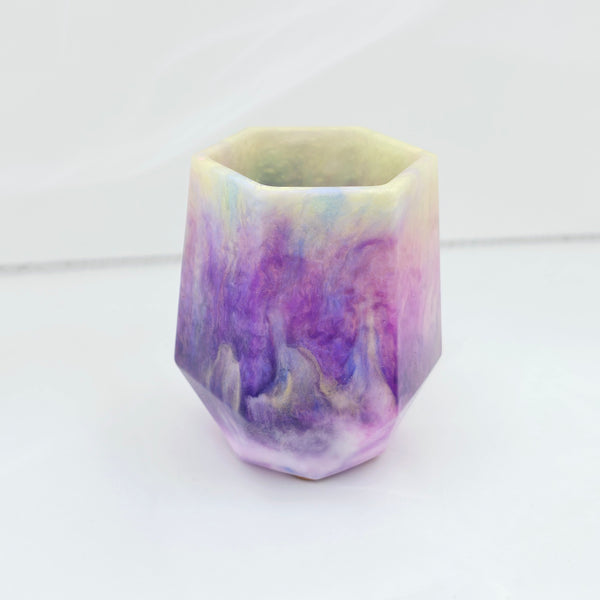 Resin Pen Holder Jar - Green/Purple/Pink