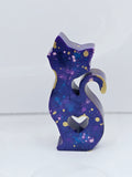Resin Cat Shelf Sitter - Purple