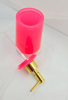 Resin Soap Dispenser - Hot Pink Glitter