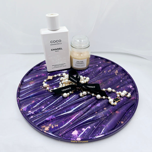 Resin Wave Tray - Purples