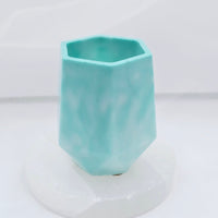 Resin Pen Holder Jar - Green Swirls