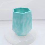 Resin Pen Holder Jar - Green Swirls