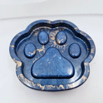 Resin Paw Trinket Tray - Dark Blue / Gold
