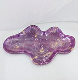 Resin Wave tray - Purple/Gold/Glitter