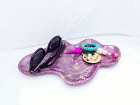 Resin Wave tray - Purple/Gold/Glitter