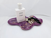 Resin Wave tray - Purple/Gold/Glitter