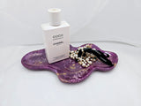 Resin Wave tray - Purple/Gold/Glitter
