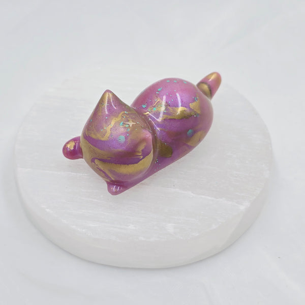 #17 Cat 3D Fridge Magnet - Pink/Gold/Glitter
