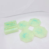 Resin Coaster Set - Green Glitter