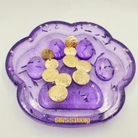 Resin Paw Trinket Tray - Purple