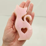 Resin Cat Shelf Sitter - Shimmery Light Pink
