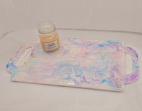 *Sirs Seconds* Resin Serving Board - White/Pink/Purple/Blue