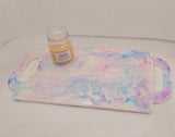 *Sirs Seconds* Resin Serving Board - White/Pink/Purple/Blue