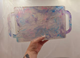 *Sirs Seconds* Resin Serving Board - White/Pink/Purple/Blue