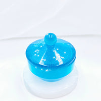 Resin Trinket Jar - Blue/Giltter