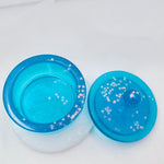 Resin Trinket Jar - Blue/Giltter