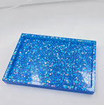 Resin Trinket Tray - Blue Glitter