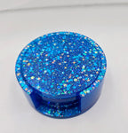 Resin Coaster Set - Blue Glitter