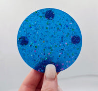 Resin Coaster Set - Blue Glitter