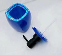 Resin Soap Dispenser - Blue Glitter