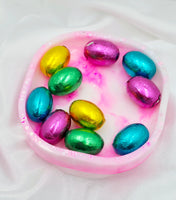 Resin Trinket Tray - Pink/White