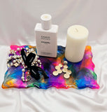 Resin Serving Board - Rainbow Bright