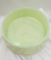 Large RESIN Bowl - Light Green/Glitter