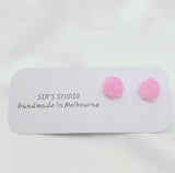 Resin Swirl Earrings - Pink