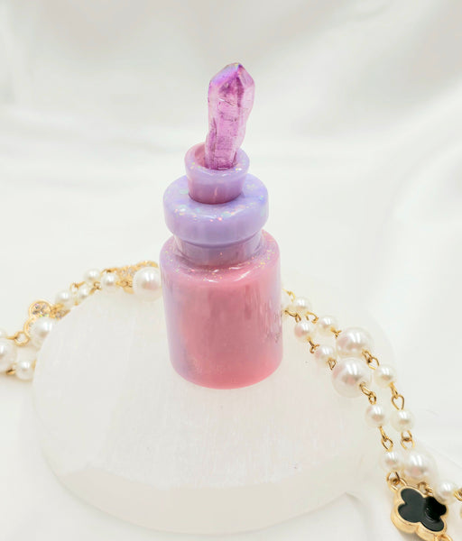 Resin Perfume Bottle - Pink/Purple