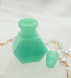 Resin Perfume Bottle - Green Shimmer