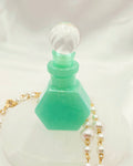 Resin Perfume Bottle - Green Shimmer