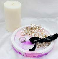 Casting Resin Trinket Tray - Pink/Purple/White