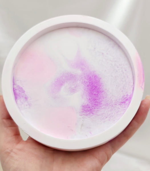 Casting Resin Trinket Tray - Pink/Purple/White