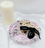 Casting Resin Trinket Tray - Pink/White/Marble