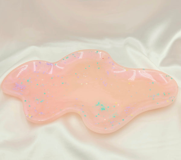 Resin Wave tray - Velveteen Pink