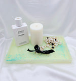 Resin Tray - Green Glitter