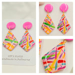 Iris Kite Drop Resin Earrings