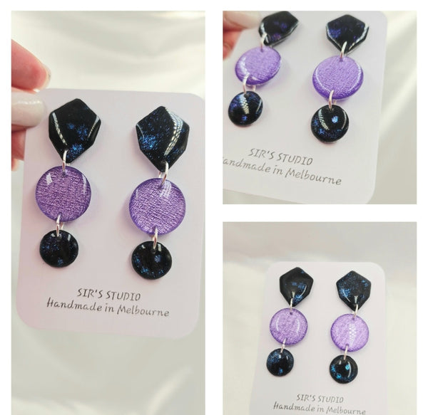 Nez Dangle Resin Earrings