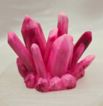 Desk Décor Resin Crystal Cluster - Pink/Red