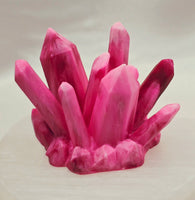 Desk Décor Resin Crystal Cluster - Pink/Red