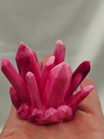 Desk Décor Resin Crystal Cluster - Pink/Red