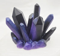 Desk Décor Resin Crystal Cluster - Purple/Black