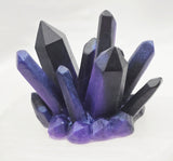 Desk Décor Resin Crystal Cluster - Purple/Black