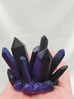 Desk Décor Resin Crystal Cluster - Purple/Black