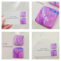 Pretty Resin Studs #1 - ONE PAIR ONLY
