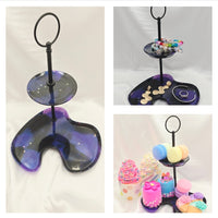 Resin Two Tier Tray Stand - Zellie